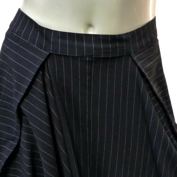 Hanna for La Journee Black Pinstripe Skirt M - L - Picture 7 of 8